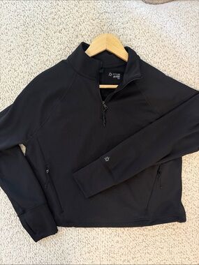 Offline by Aerie-Black Quarter-Zip Performance Pullover